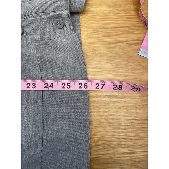 COS Cardigan Sweater Womens Size M Grey Silk Cotton Boyfriend Knit Minimalist - Picture 7 of 7